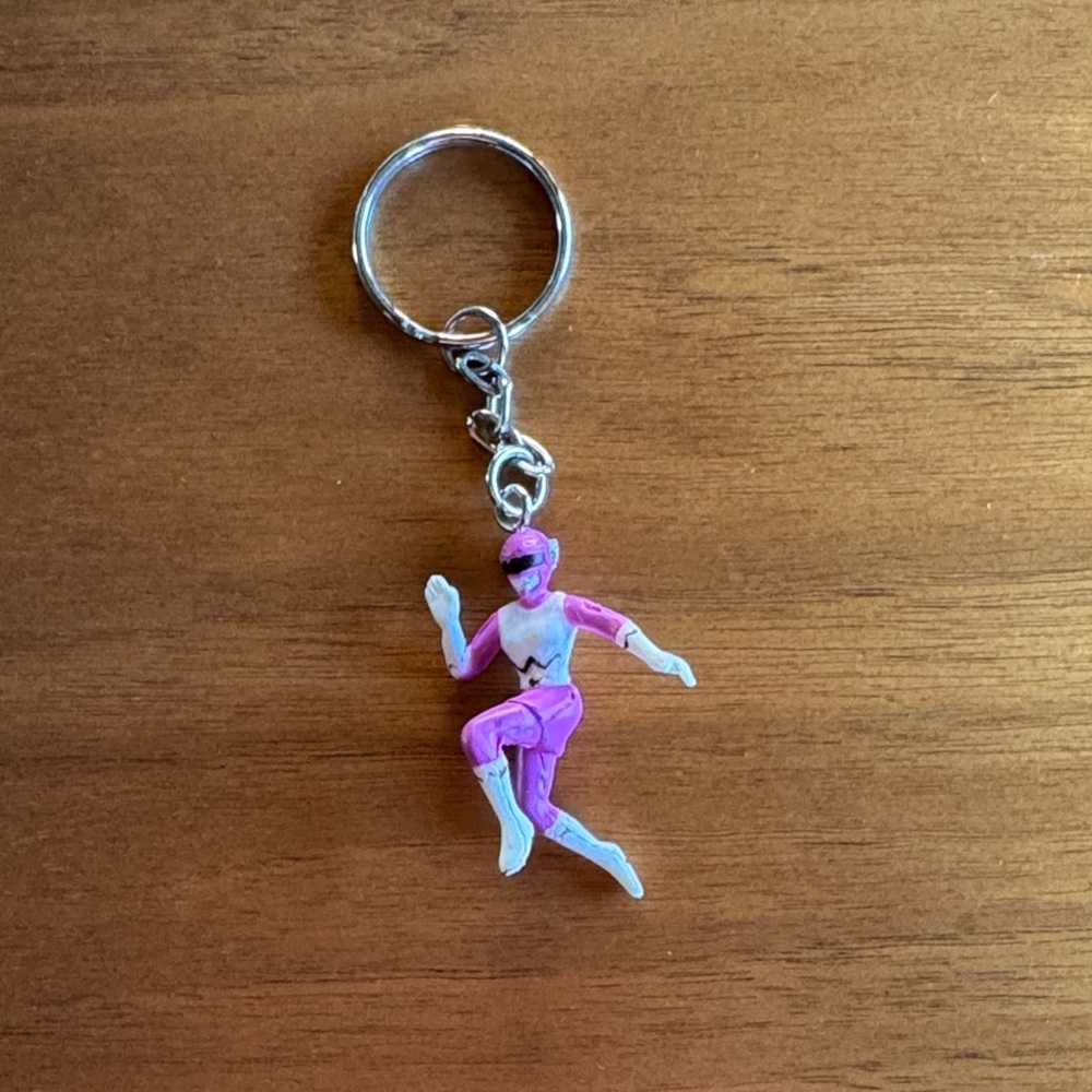 Vintage Pink Power Ranger Keychain